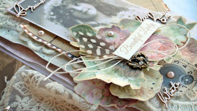 und 'Beautiful Lady' Handmade Vintage Card