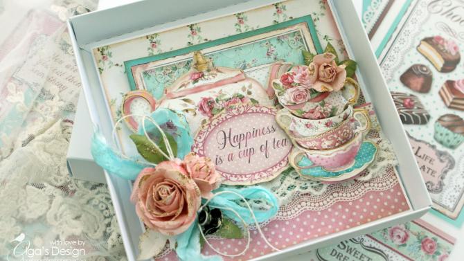 und 'Happiness Is A Cup Of Tea' Handmade Card