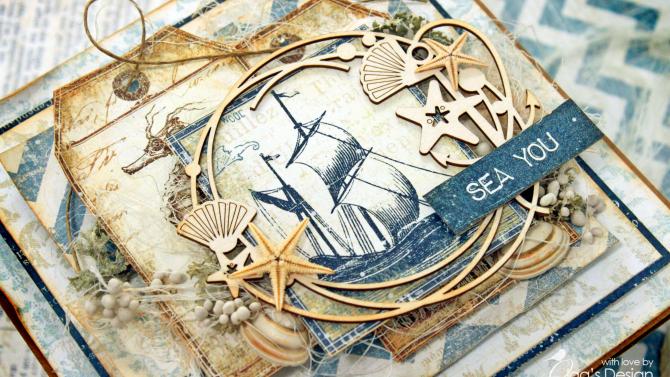 und 'Sea You' Handmade Card In Vintage Nautical Style