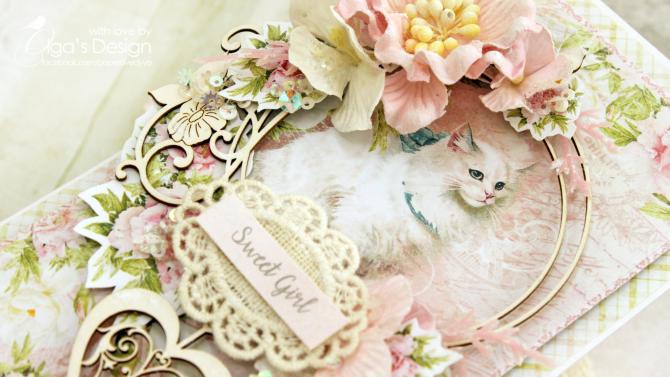 und Baby Girl Vintage Style Card