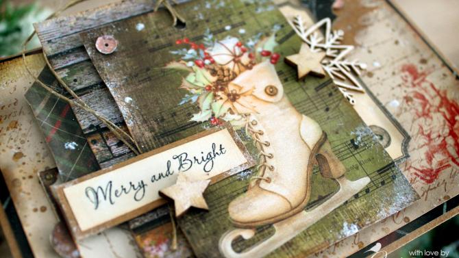 Image of 'Merry And Bright' Handmade Christmas Card